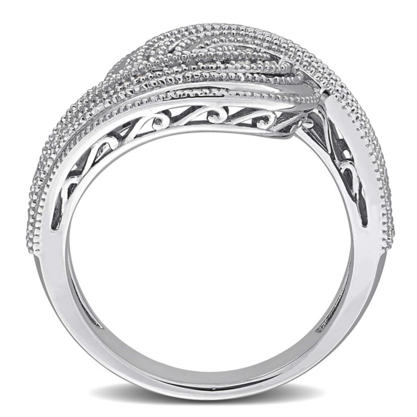 Diamond Ring in Sterling Silver
