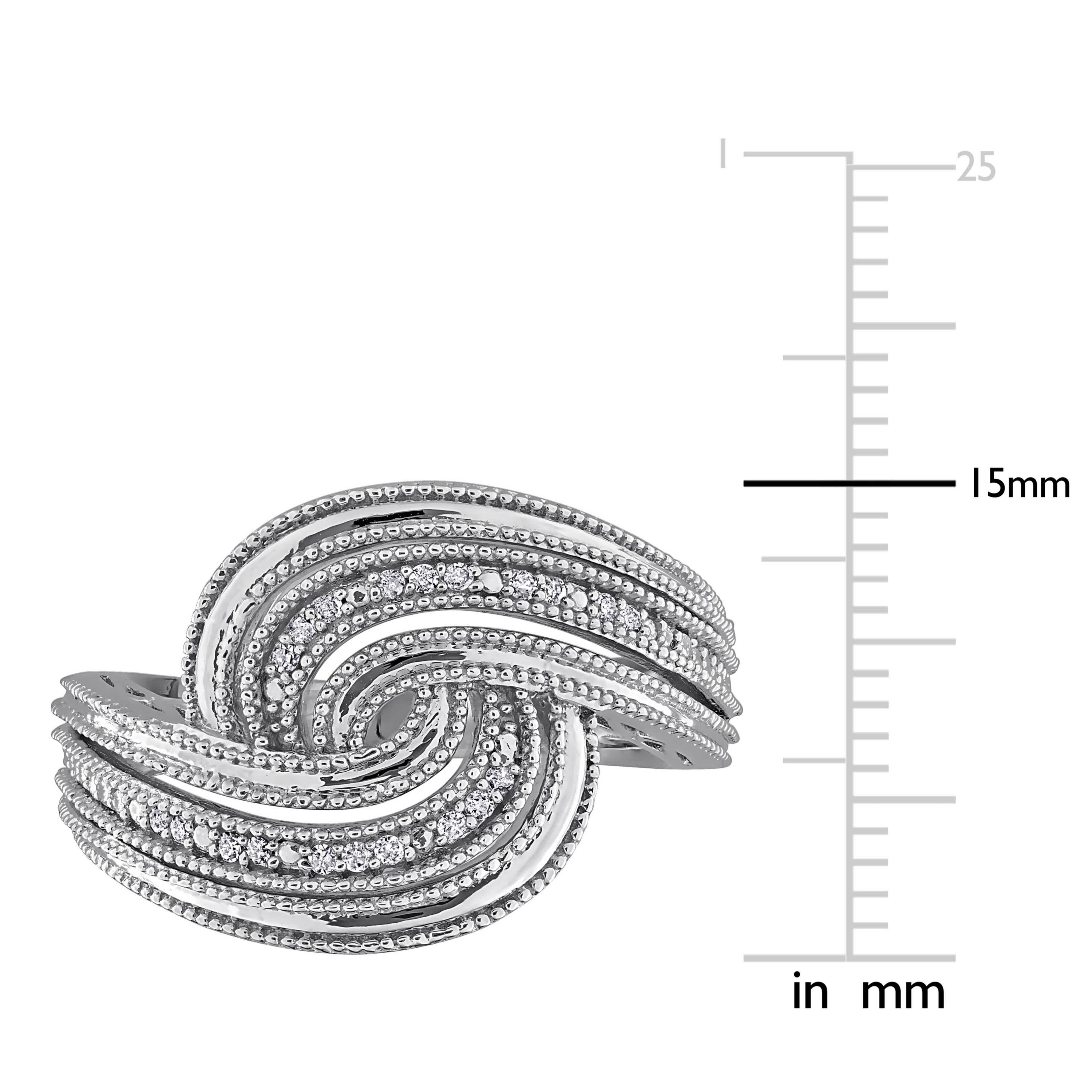 Diamond Ring in Sterling Silver