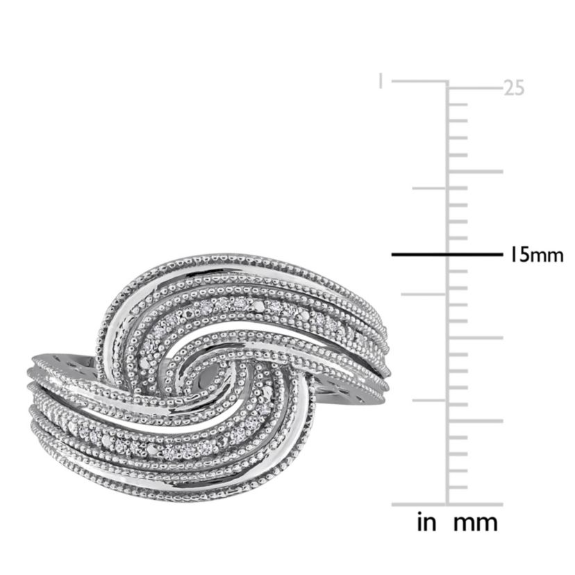 Diamond Ring in Sterling Silver