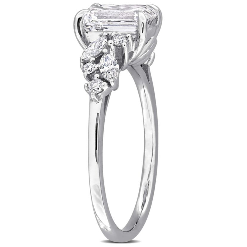 Lab Created Lab Grown Diamonds Engagement Ring in 14k White Gold