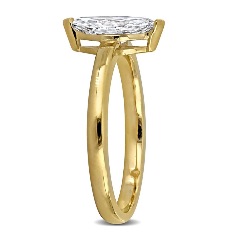 Lab Created Diamond Engagement Ring in 14k Yellow Gold
