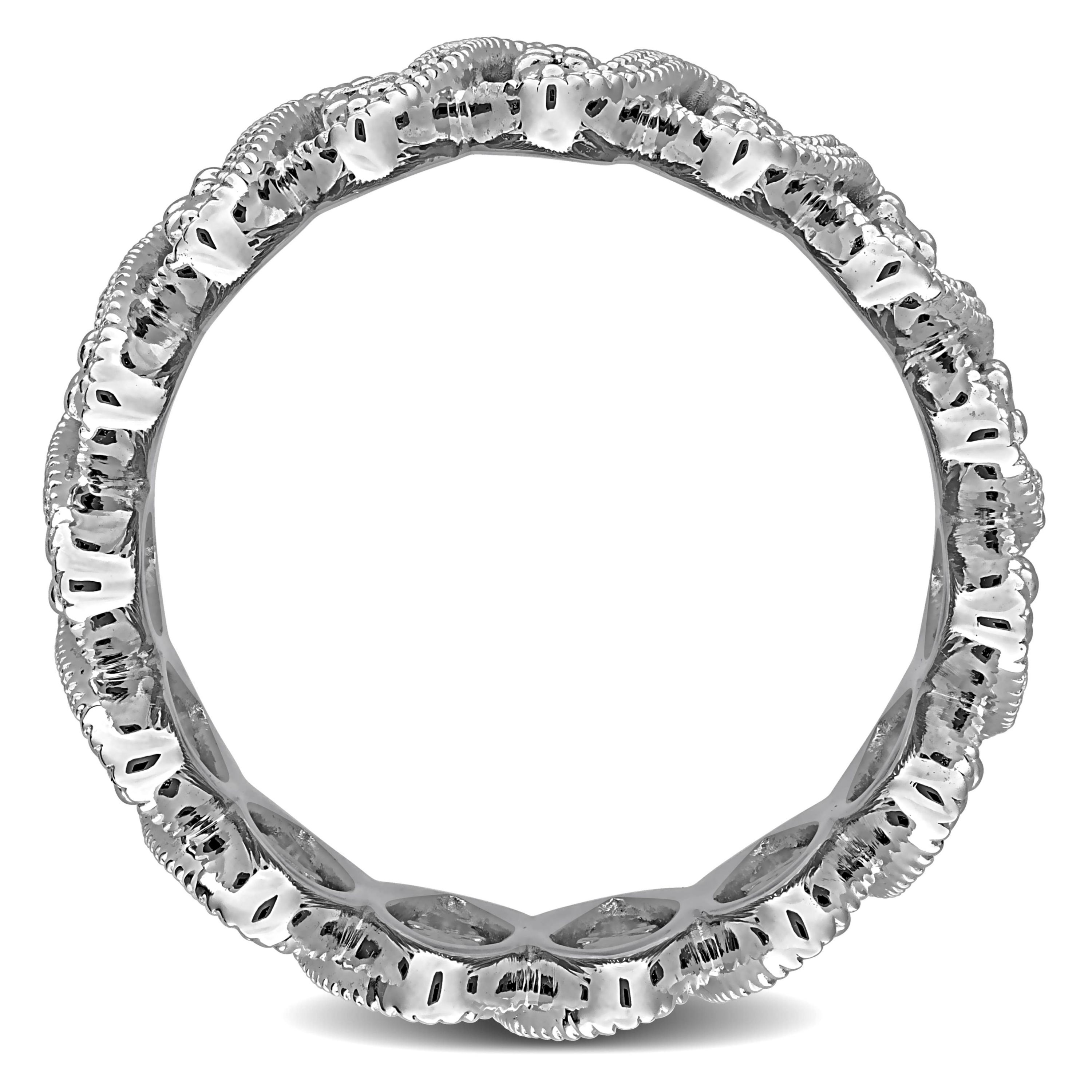 Diamond Ring in Sterling Silver