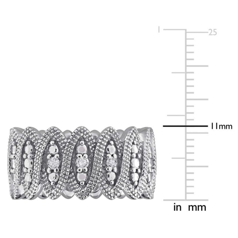 Diamond Ring in Sterling Silver