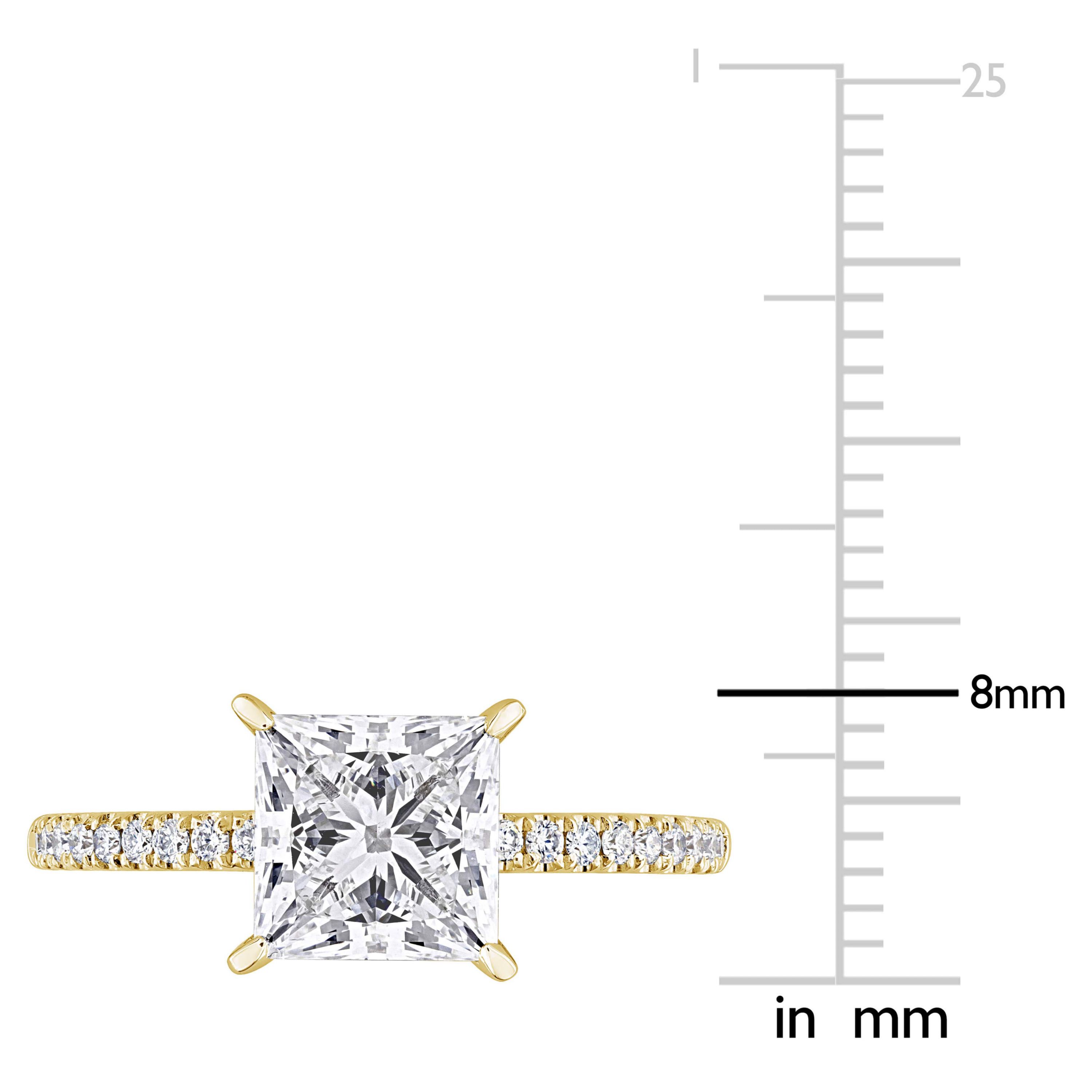 Lab Created Lab Grown Diamonds Engagement Ring in 14k Yellow Gold
