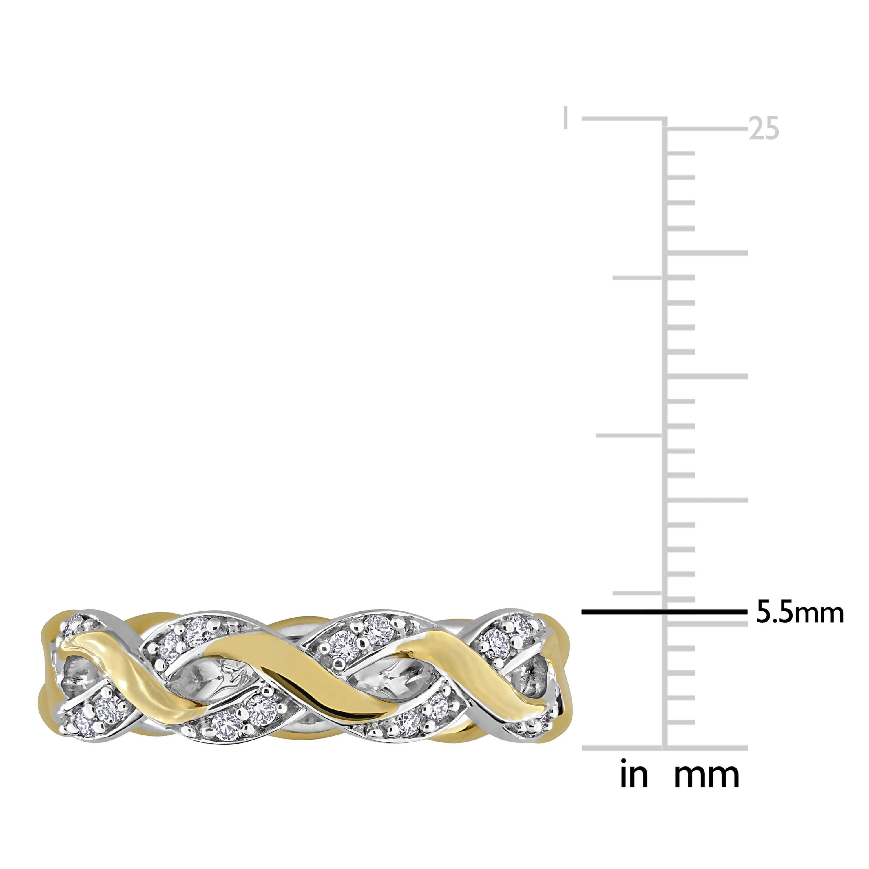 Lab Grown Diamond Ring in Two-Tone Silver