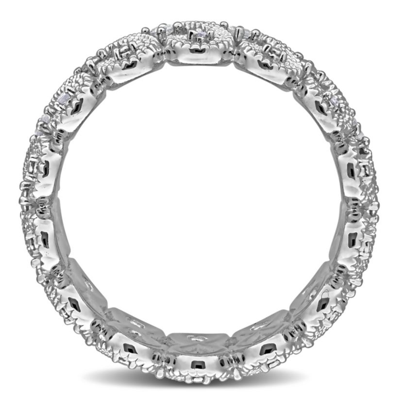Diamond Ring in Sterling Silver