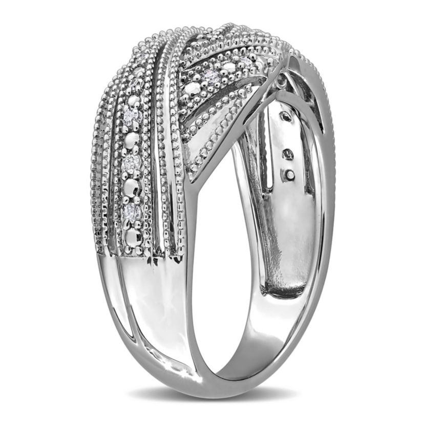 Diamond Ring in Sterling Silver