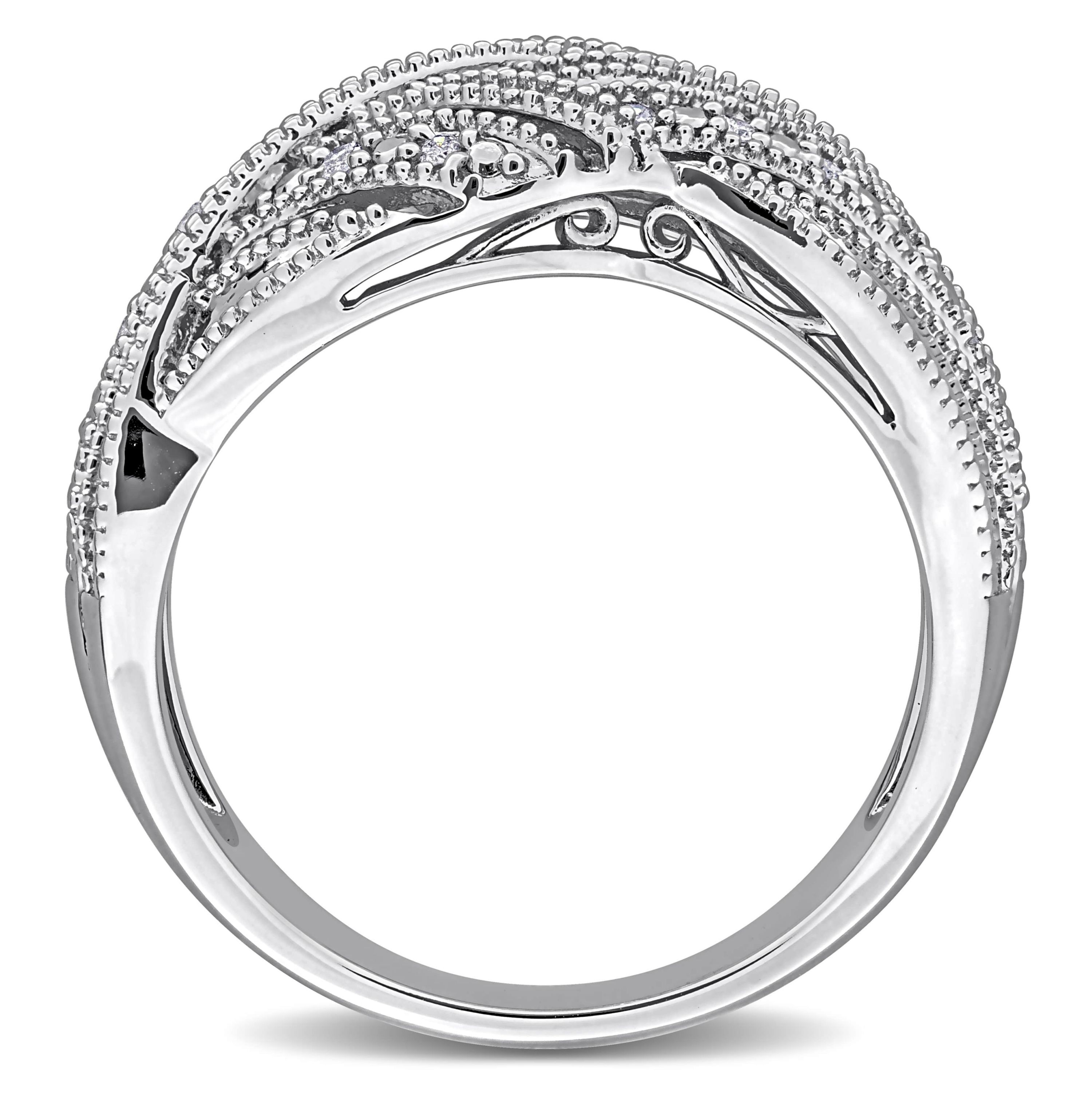 Diamond Ring in Sterling Silver