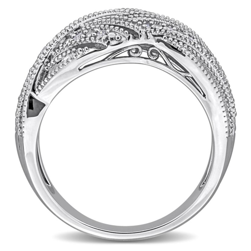 Diamond Ring in Sterling Silver