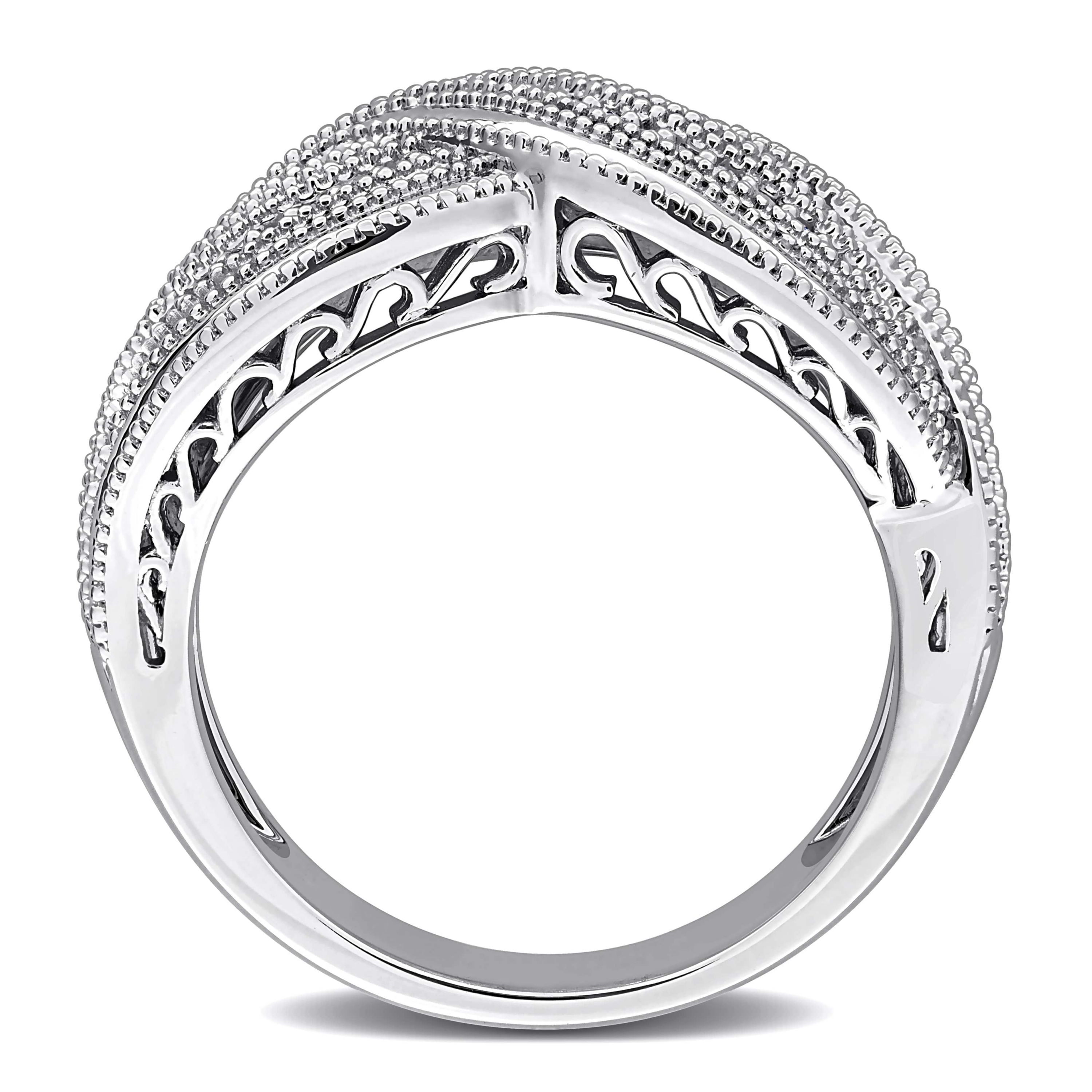 Diamond Ring in Sterling Silver