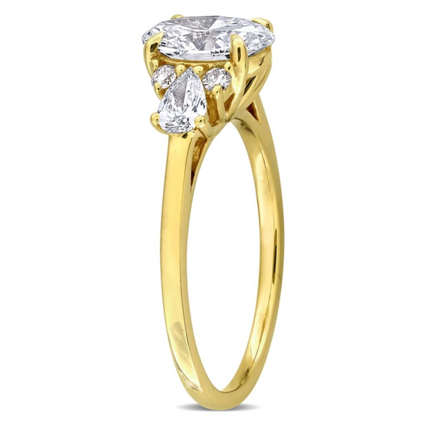 Lab Created Lab Grown Diamonds Engagement Ring in 14k Yellow Gold