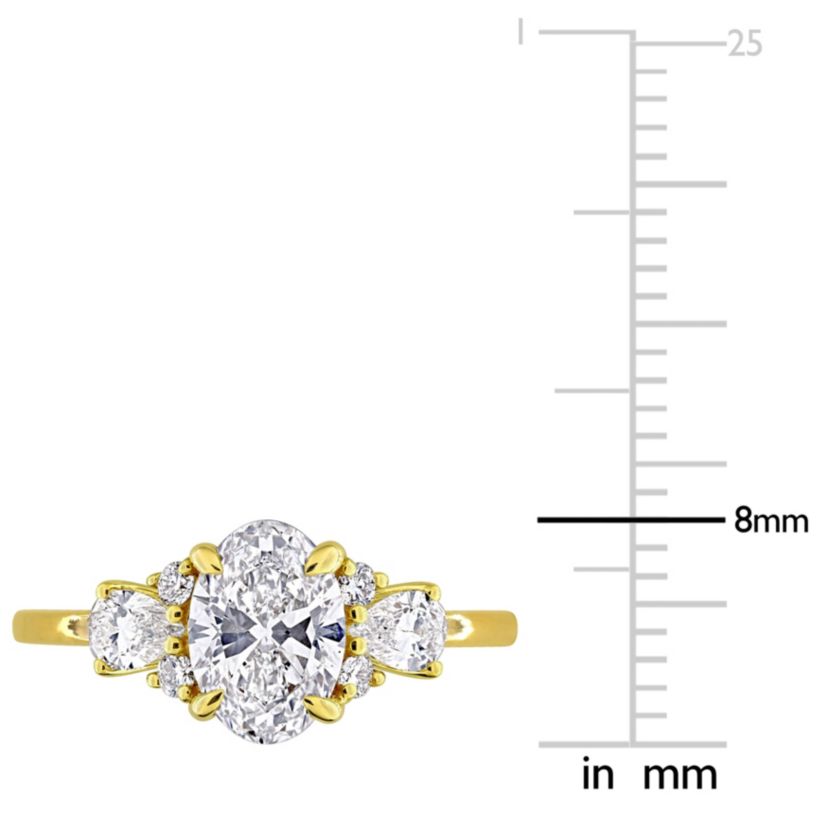 Lab Created Lab Grown Diamonds Engagement Ring in 14k Yellow Gold
