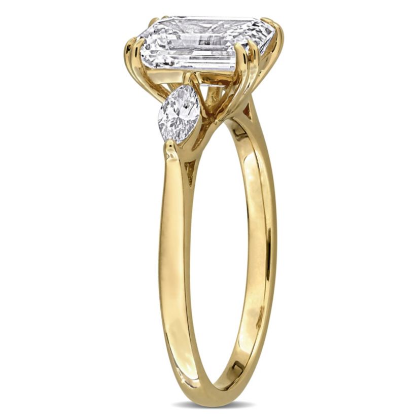 Lab Created Lab Grown Diamonds Engagement Ring in 14k Yellow Gold