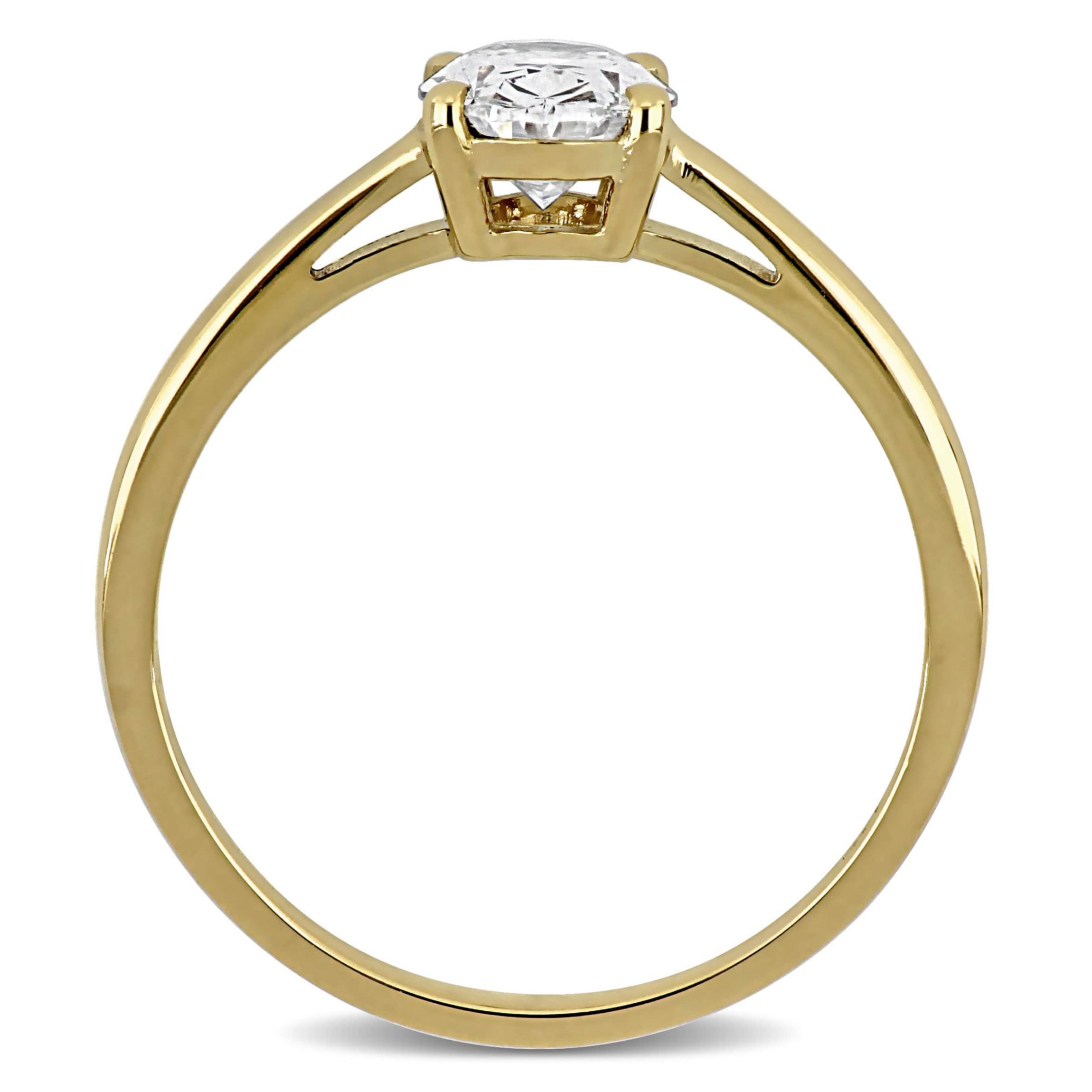 Lab Created Lab Grown Diamond Engagement Ring in 14k Yellow Gold