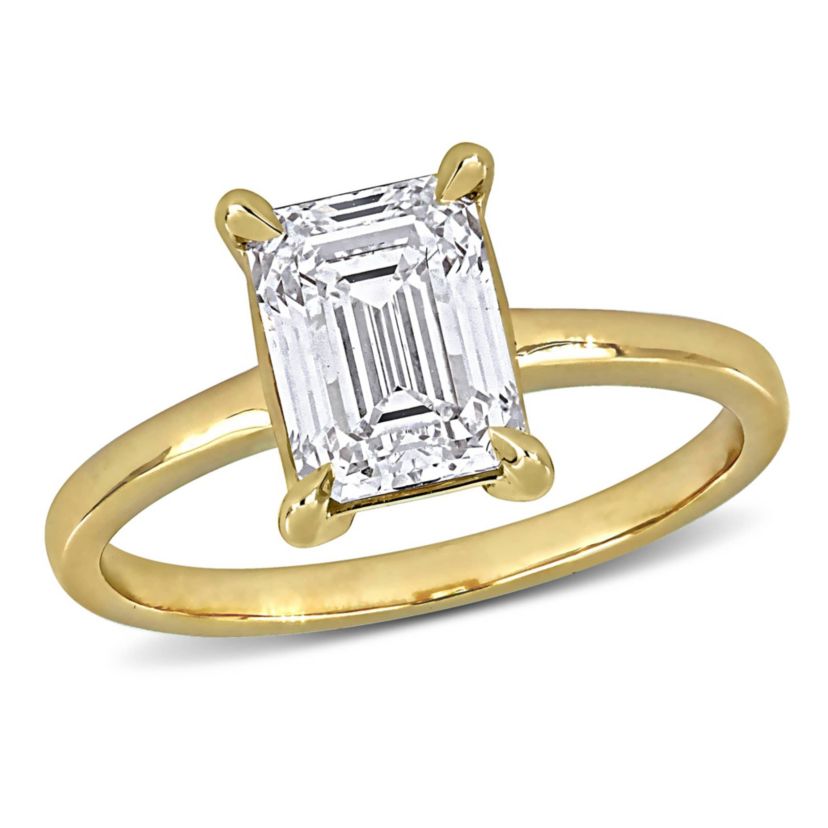 Lab Created Lab Grown Diamond Engagement Ring in 14k Yellow Gold