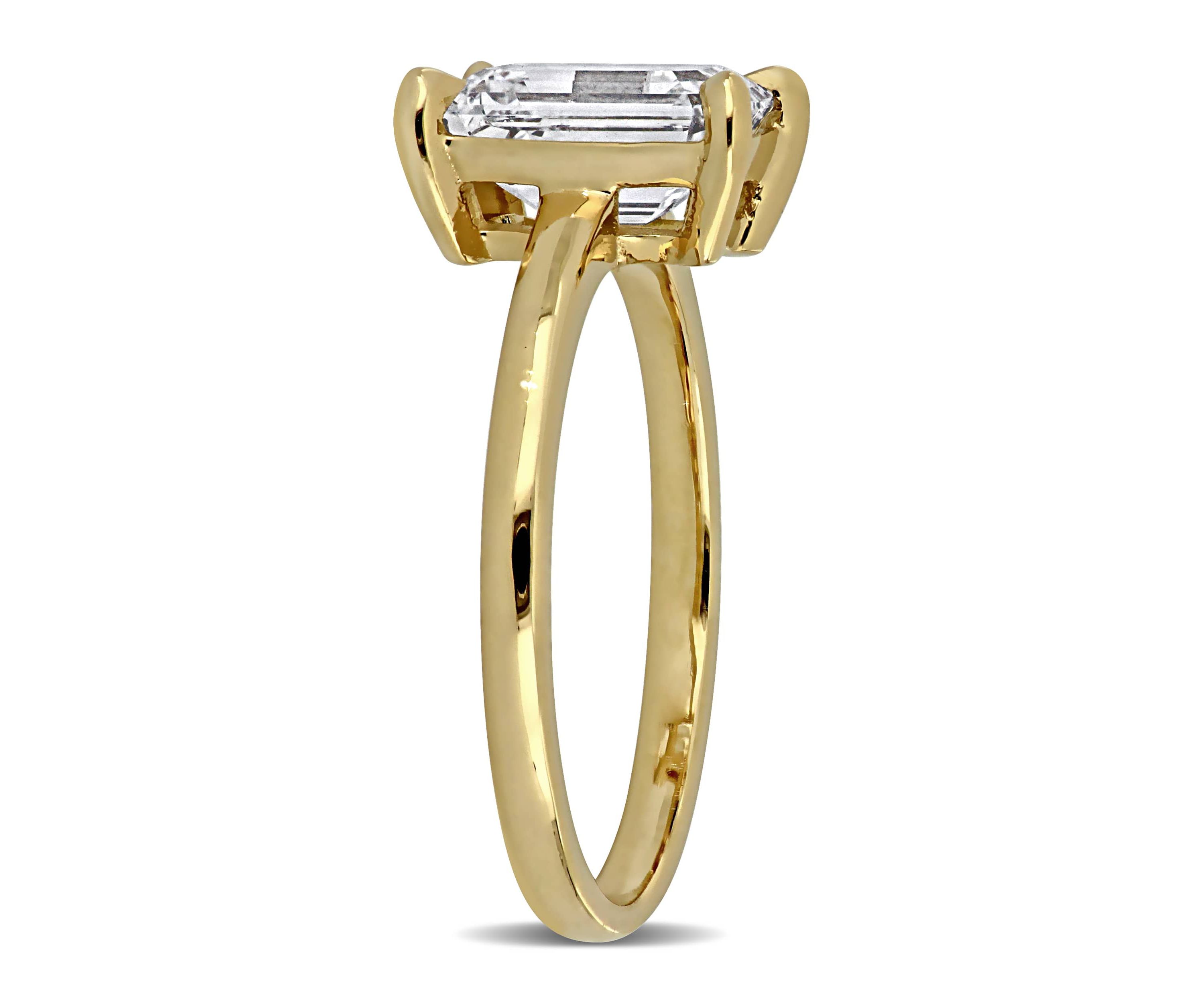 Lab Created Lab Grown Diamond Engagement Ring in 14k Yellow Gold