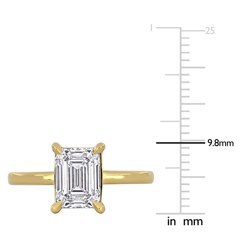 Lab Created Lab Grown Diamond Engagement Ring in 14k Yellow Gold