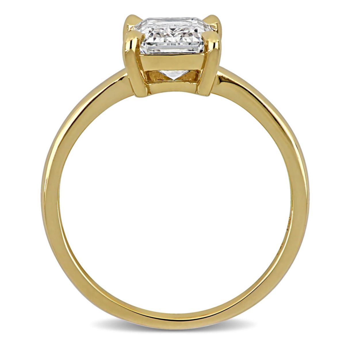 Lab Created Lab Grown Diamond Engagement Ring in 14k Yellow Gold
