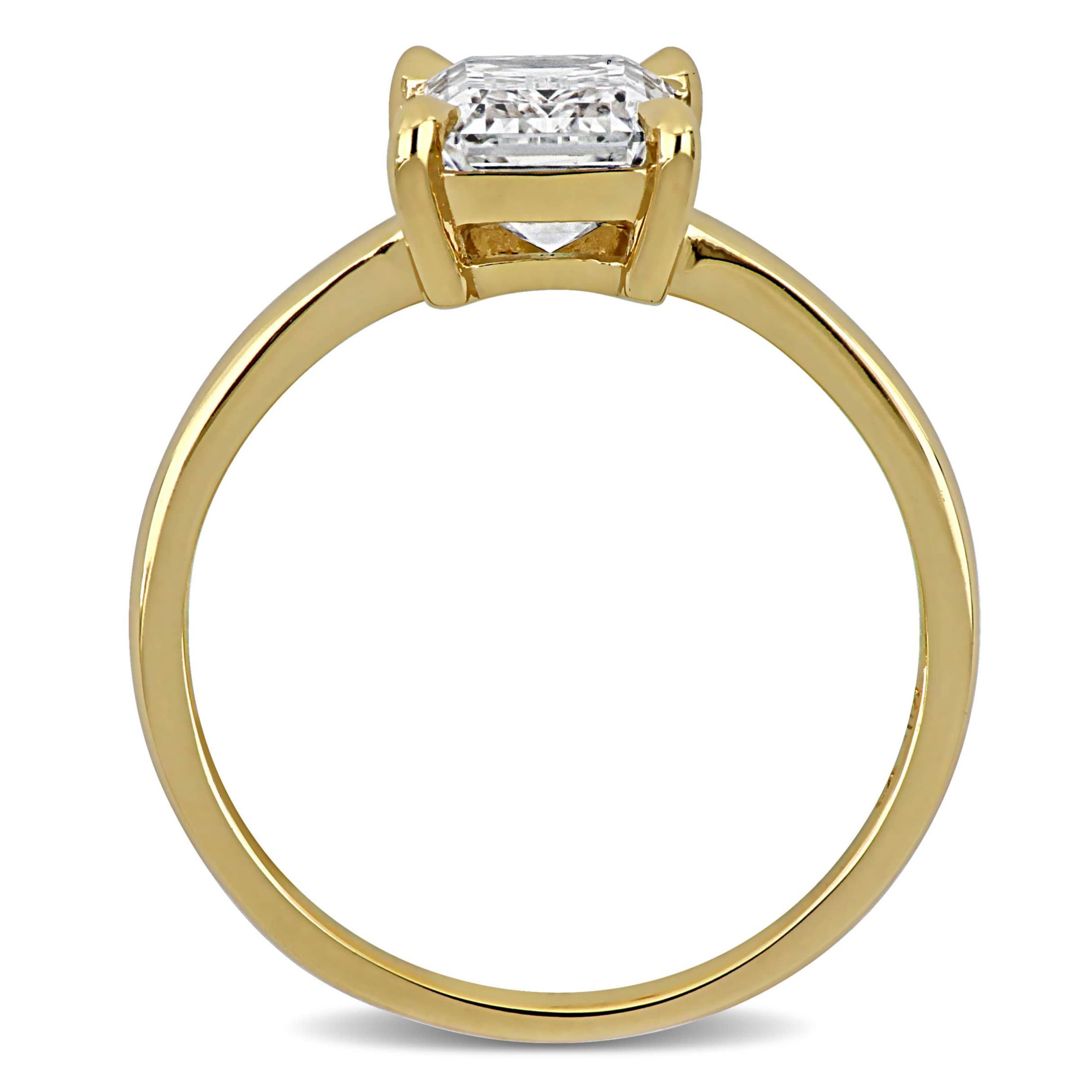 Lab Created Lab Grown Diamond Engagement Ring in 14k Yellow Gold