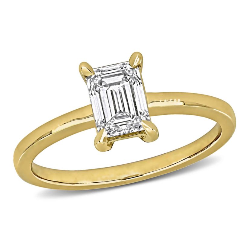 Lab Created Lab Grown Diamond Engagement Ring in 14k Yellow Gold