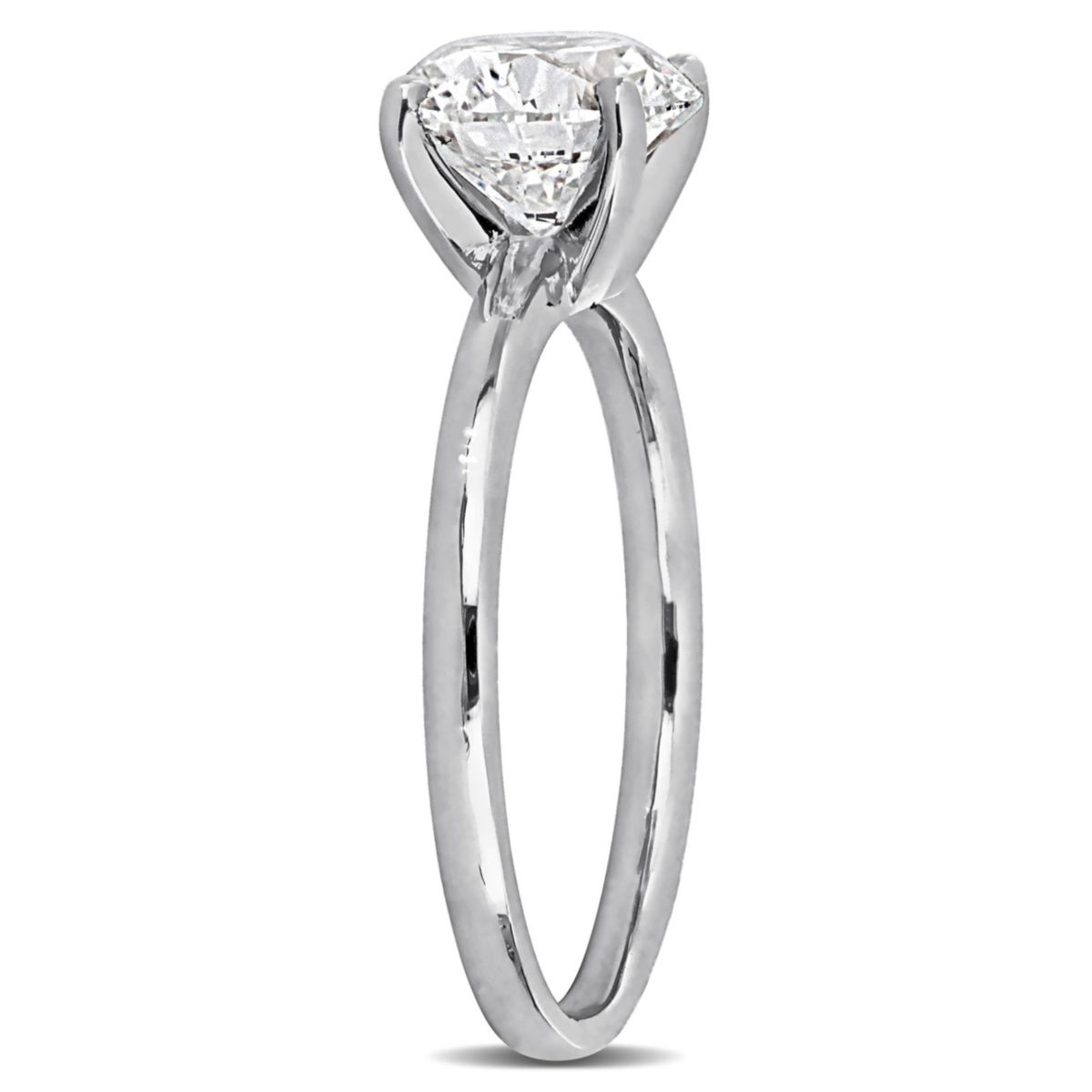 Lab Created Lab Grown Diamond Engagement Ring in 14k White Gold