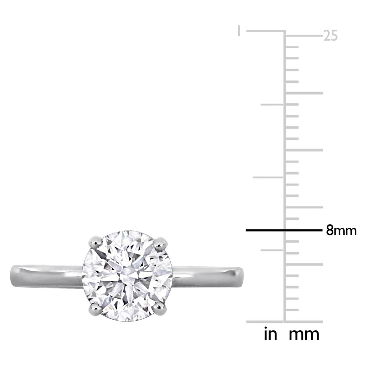 Lab Created Lab Grown Diamond Engagement Ring in 14k White Gold