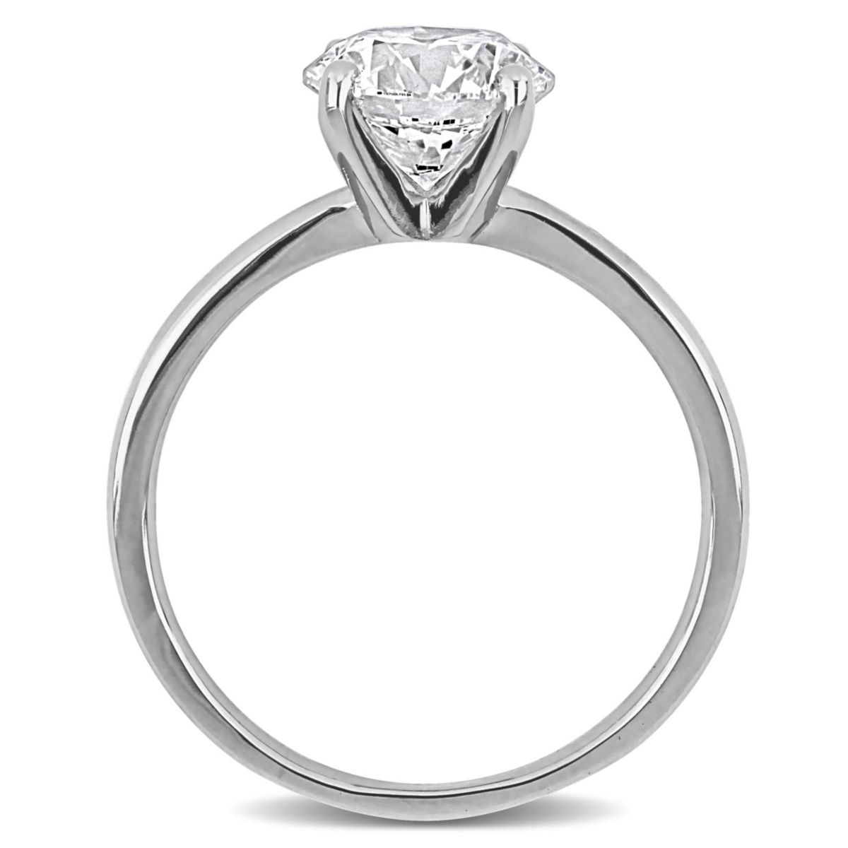 Lab Created Lab Grown Diamond Engagement Ring in 14k White Gold