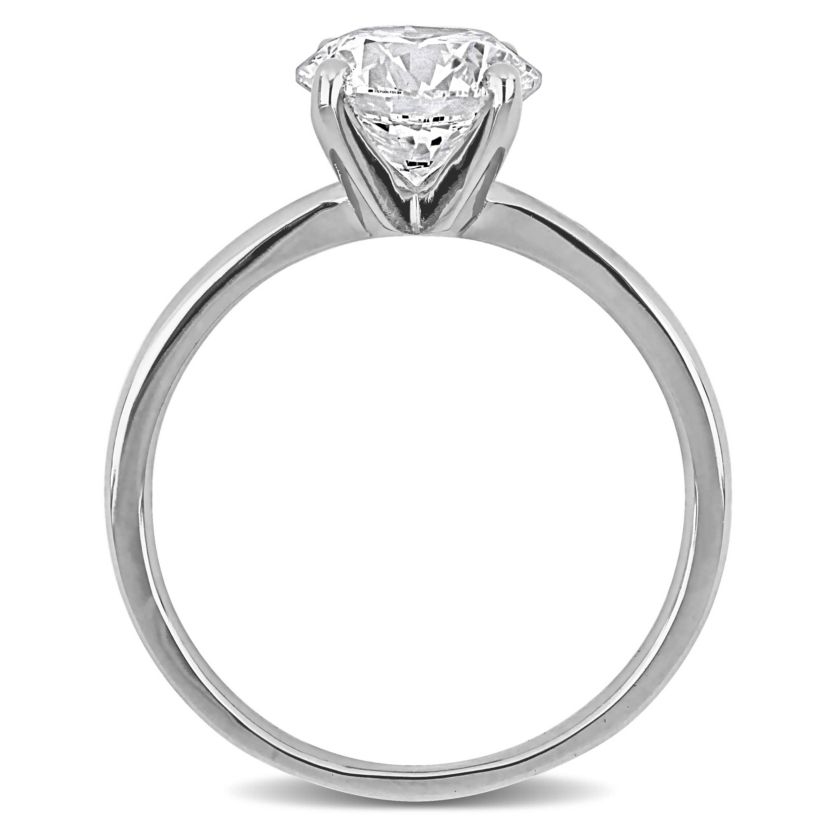 Lab Created Lab Grown Diamond Engagement Ring in 14k White Gold