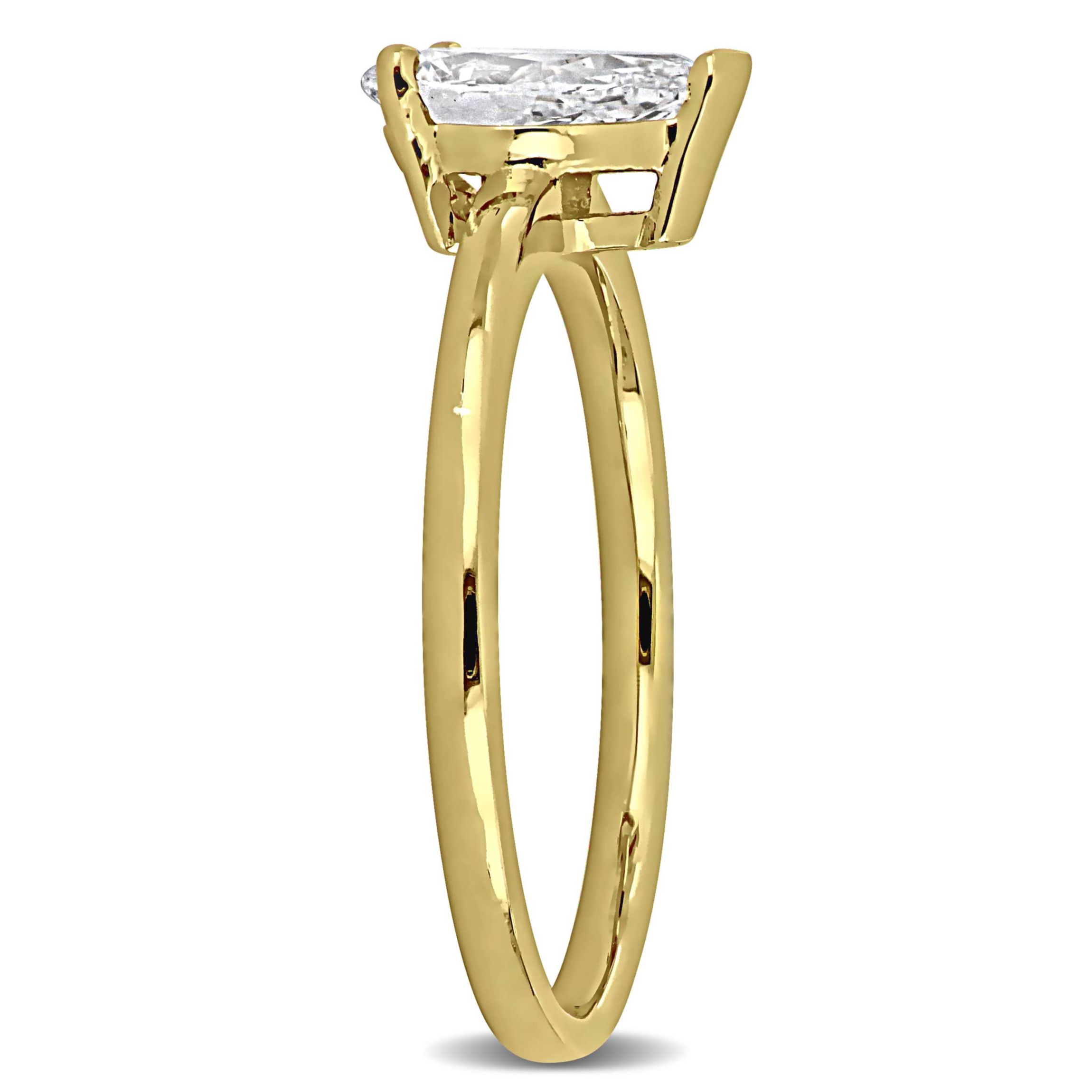 Lab Created Lab Grown Diamond Engagement Ring in 14k Yellow Gold