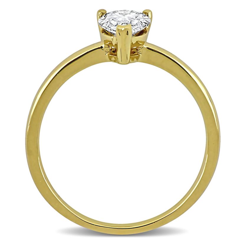 Lab Created Lab Grown Diamond Engagement Ring in 14k Yellow Gold