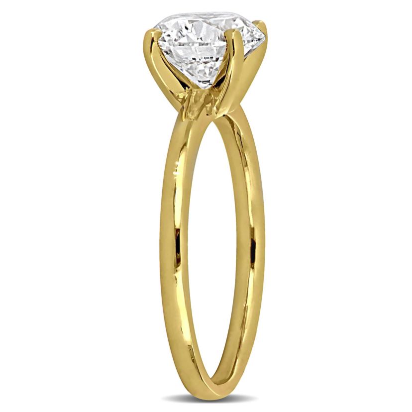Lab Created Lab Grown Diamond Engagement Ring in 14k Yellow Gold