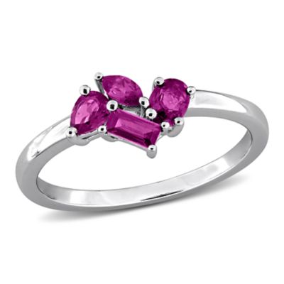 Belk & Co Multi-Shaped Gemstone Ring in Sterling Silver, 8