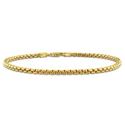 Haylee Jewels Box Link Chain Bracelet, Yellow