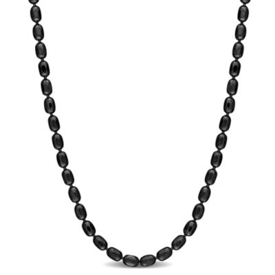 Belk & Co 1.8mm Oval Diamond Cut Necklace in Black Rhodium Plated Sterling Silver