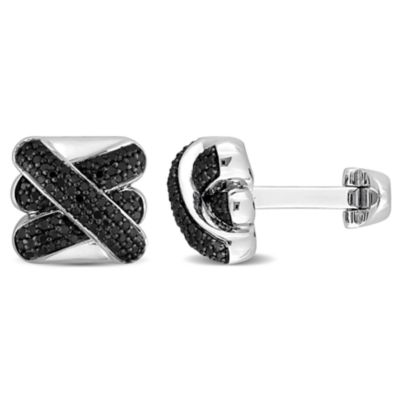 Belk & Co Crossover Design Sterling Silver Men's Cufflinks, 70% Off