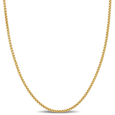 Belk & Co 1.55mm Box Chain Necklace in 10K Yellow Gold