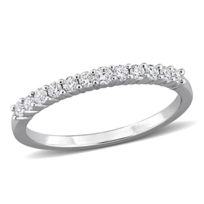 Belk & Co Lab Created Diamond Ring in Sterling Silver, White, 6.5