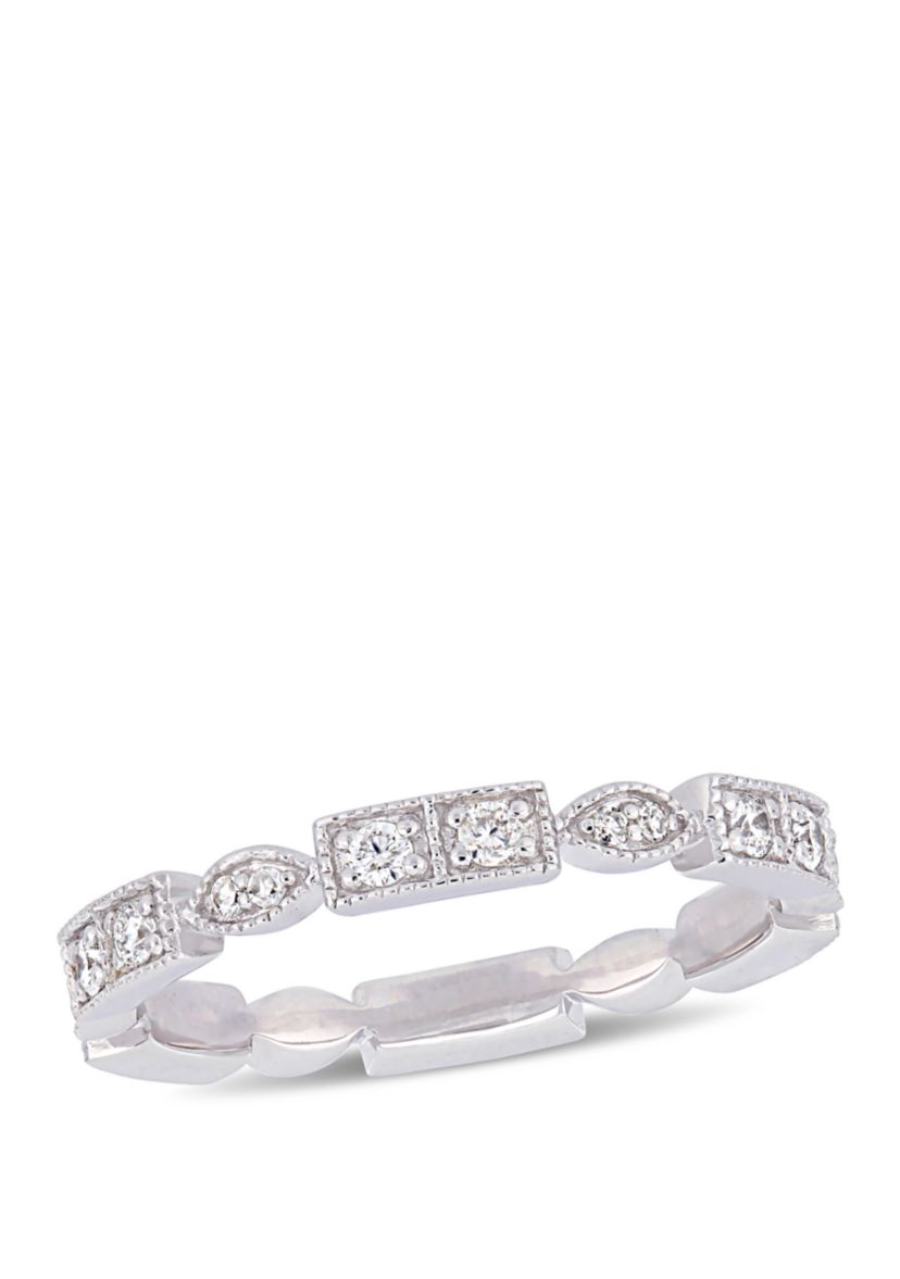 1/3 ct. t.w. Diamond Geometric Anniversary Ring in 10K White Gold