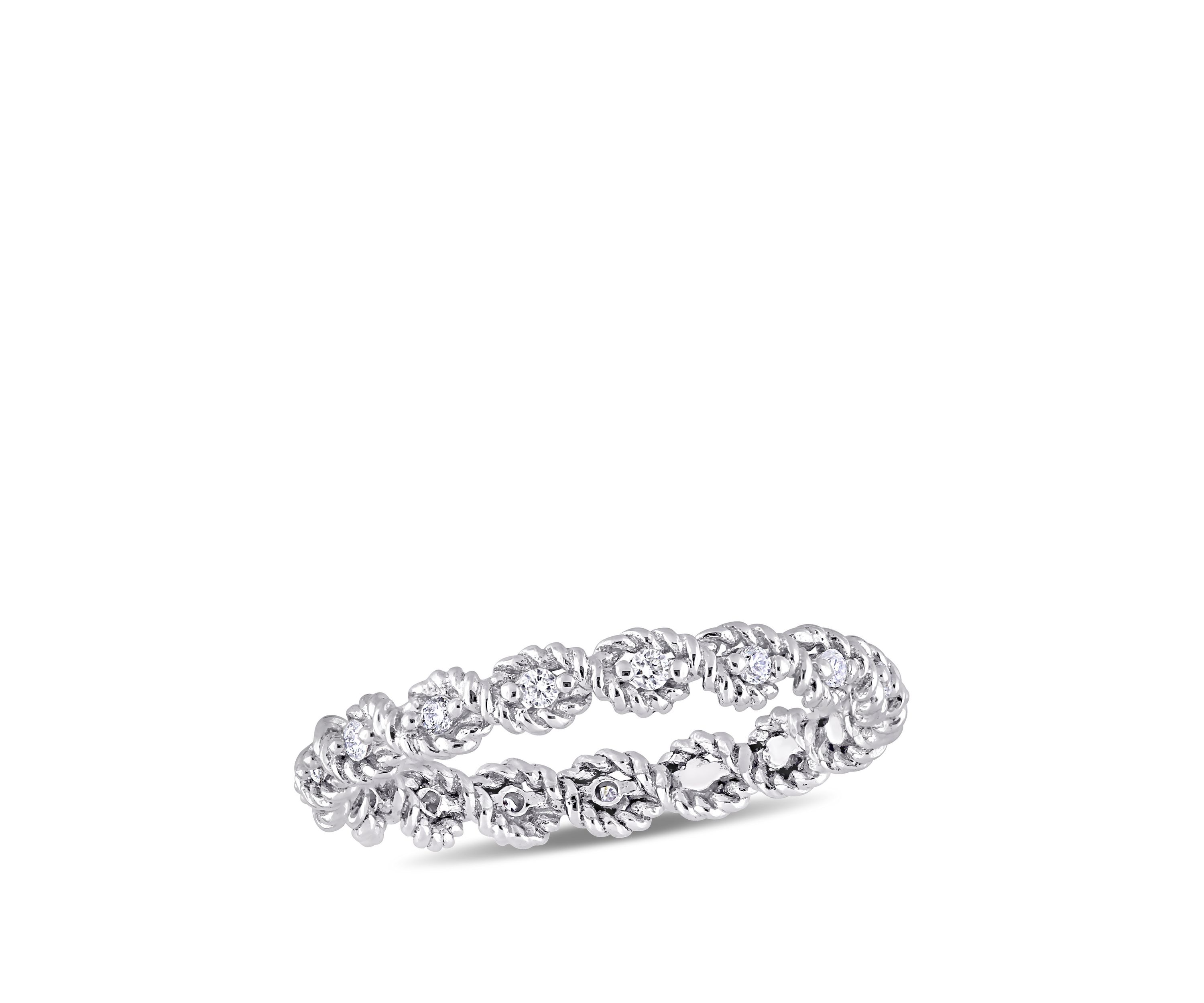 1/6 ct. t.w. Diamond Infinity Eternity Ring in 10K White Gold