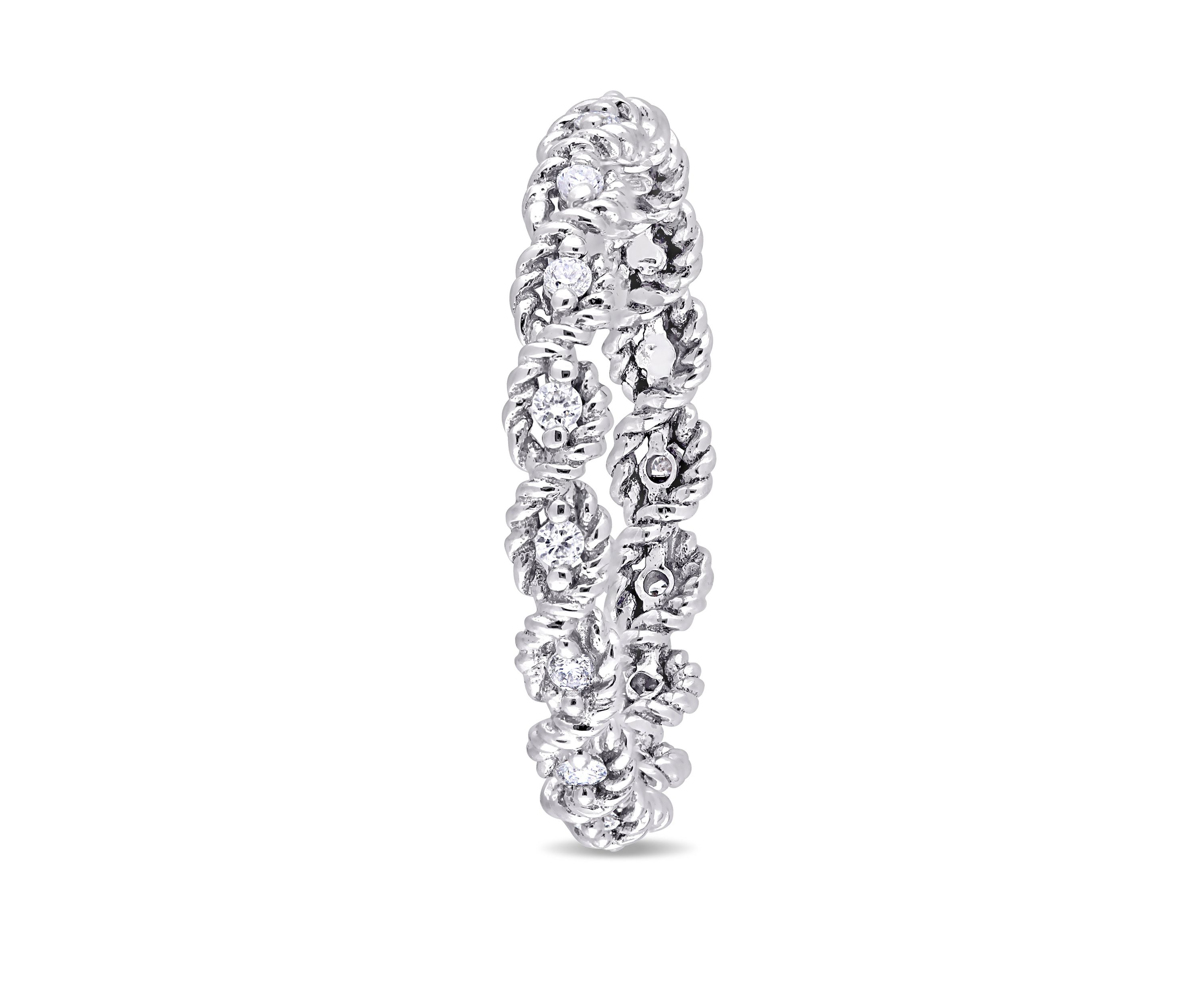 1/6 ct. t.w. Diamond Infinity Eternity Ring in 10K White Gold
