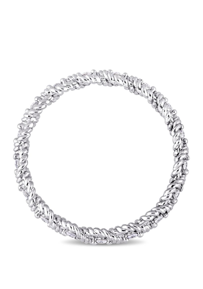 1/6 ct. t.w. Diamond Infinity Eternity Ring in 10K White Gold
