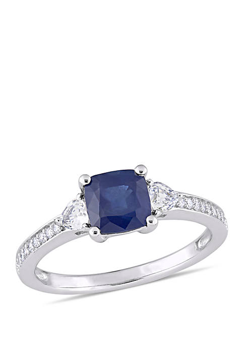 Belk & Co. Sapphire and White Sapphire 3-Stone