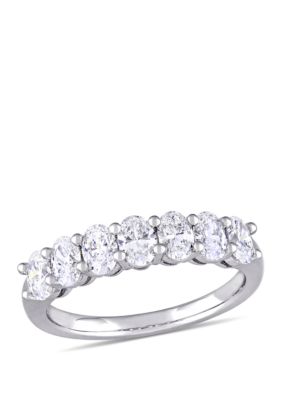 Belk & Co 1.33 ct. t.w. Oval Cut Diamond Semi-Eternity Ring in 14k White Gold