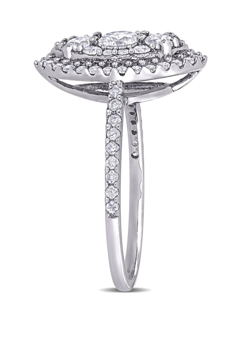 1 ct. t.w. Diamond Marquise Shape Composite Engagement Ring in 10k White Gold