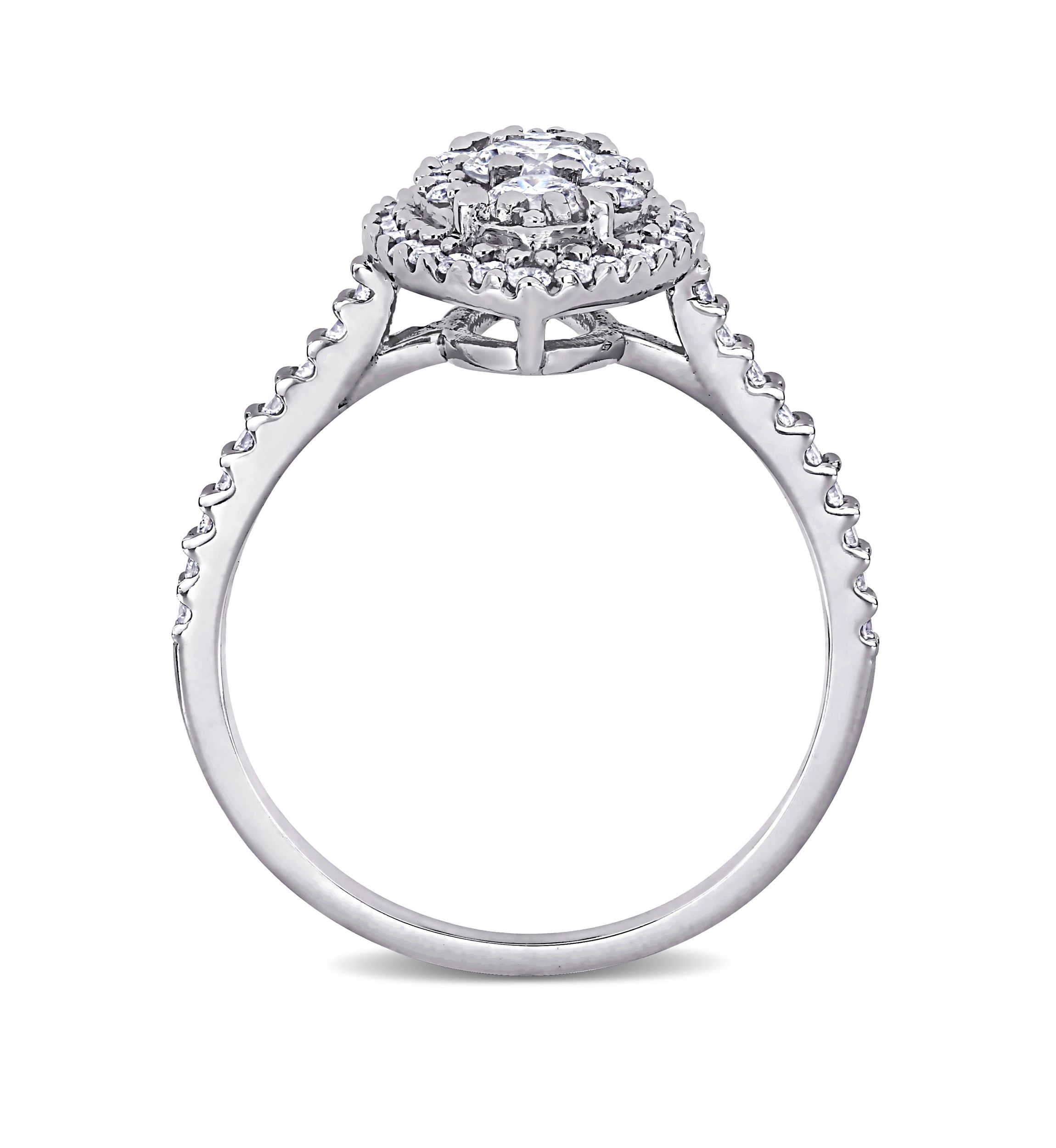 1 ct. t.w. Diamond Marquise Shape Composite Engagement Ring in 10k White Gold