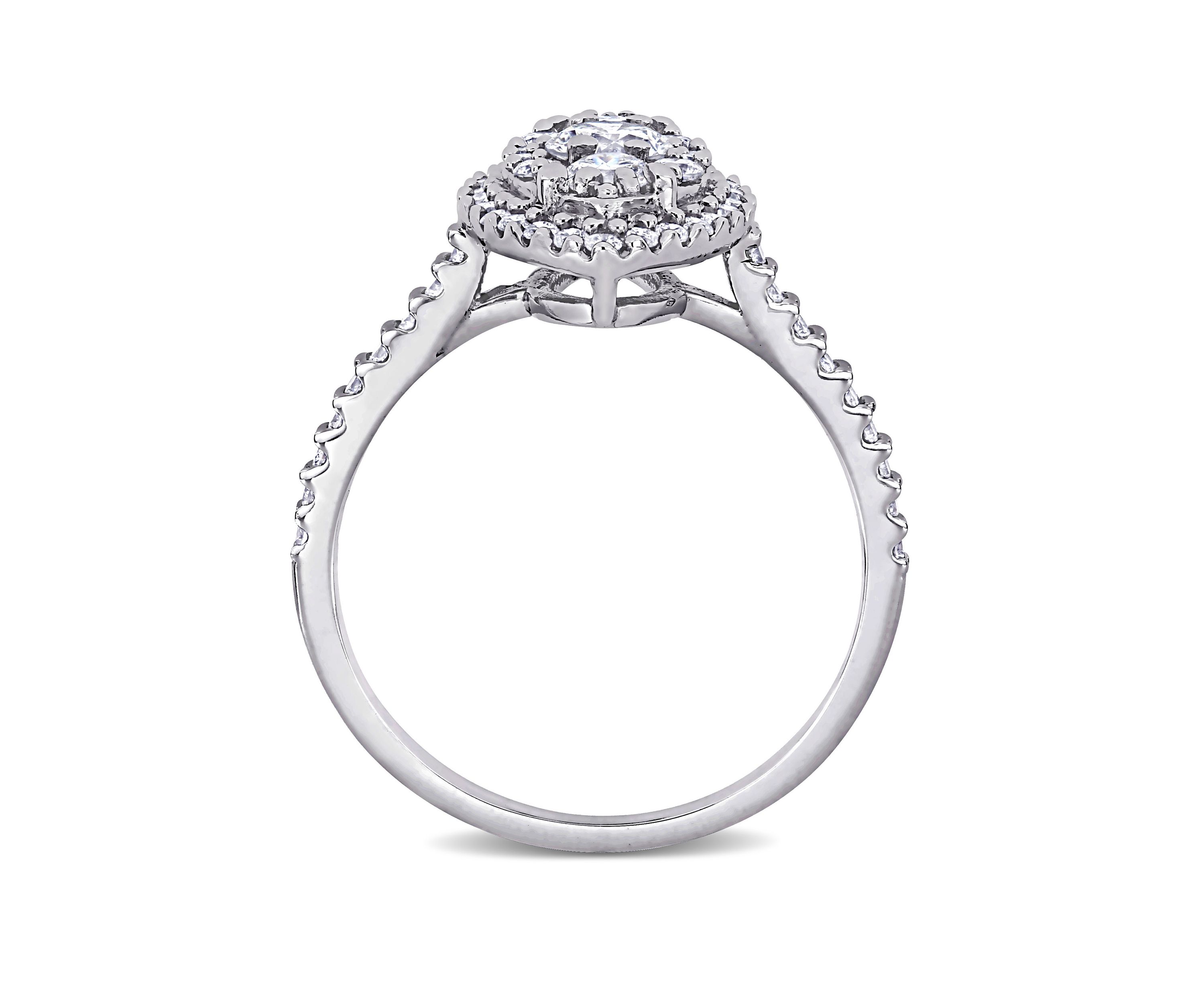 1 ct. t.w. Diamond Marquise Shape Composite Engagement Ring in 10k White Gold