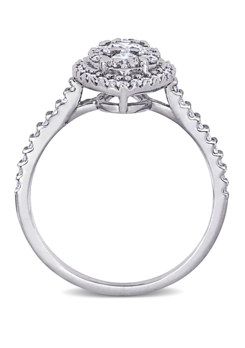 1 ct. t.w. Diamond Marquise Shape Composite Engagement Ring in 10k White Gold