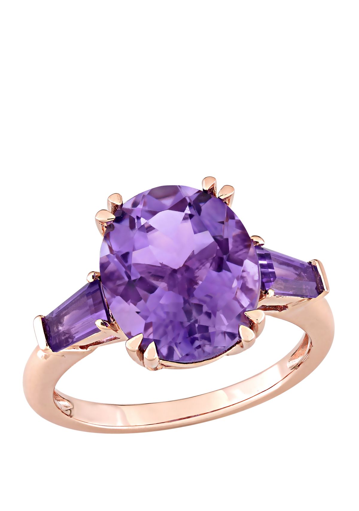 4.38 ct. t.w. Amethyst 3 Stone Ring