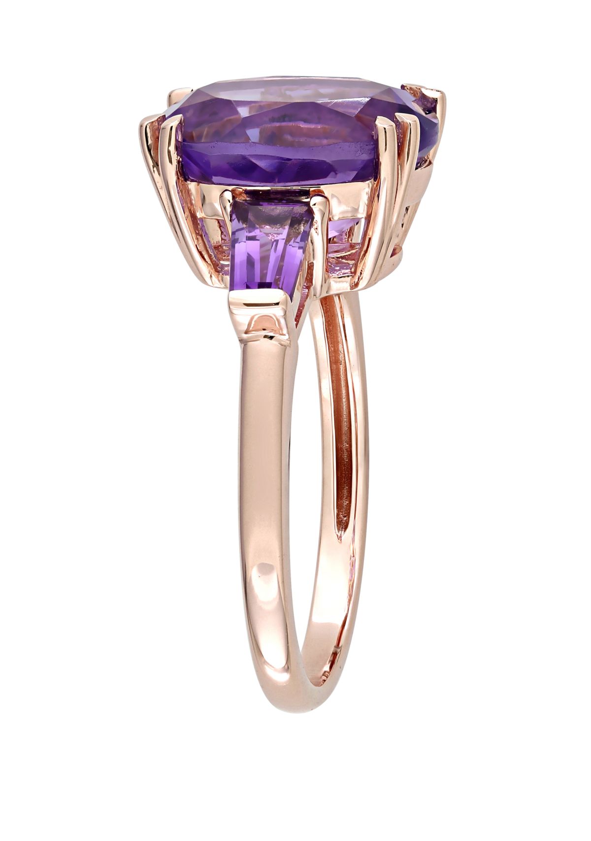 4.38 ct. t.w. Amethyst 3 Stone Ring