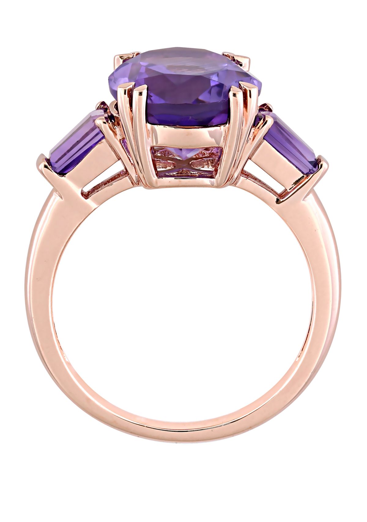 4.38 ct. t.w. Amethyst 3 Stone Ring